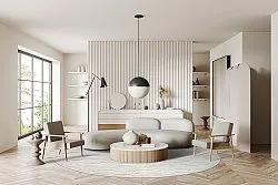 Runde tepper - Indoor/Outdoor Baltimore (cream)