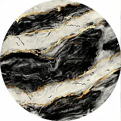 Runde tepper - Juniper (svart/hvit/gull)