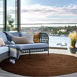 Rund jutematte - Amasia (brun)