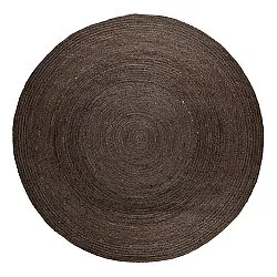 Rund jutematte - Amasia (mørk taupe)