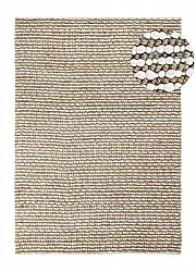 Juteteppe - Bally Jute/wool Bubble (natur/hvit)