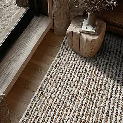 Juteteppe - Bally Jute/wool Bubble (natur/hvit)