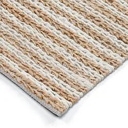 Juteteppe - Howrah Braided Jute (natur/hvit)