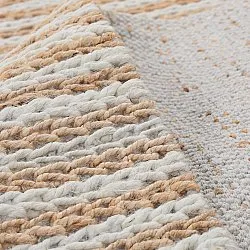 Juteteppe - Howrah Braided Jute (natur/hvit)