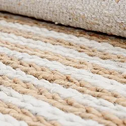 Juteteppe - Howrah Braided Jute (natur/hvit)