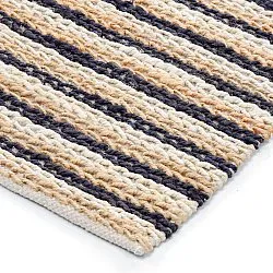 Juteteppe - Howrah Braided Jute (naturlig/hvit/svart)