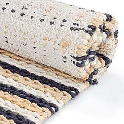 Juteteppe - Howrah Braided Jute (naturlig/hvit/svart)