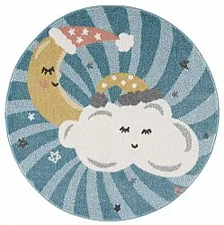 Barneteppe - Night Clouds Rund (multi)