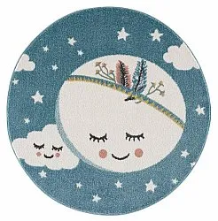 Barneteppe - Night Sky Rund (multi)