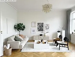 Wilton-teppe - Art Silk (lysegrå/beige)