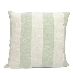 Putetrekk - Kora stripe cotton cushion cover (krem/lys grønn)
