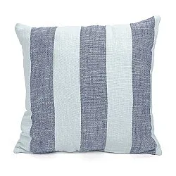 Putetrekk - Kora stripe cotton cushion cover (marineblå/lyseblå)