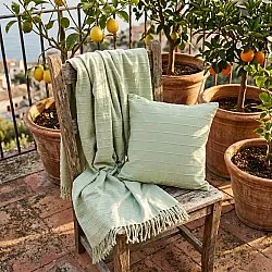 Putetrekk - Nalani cotton cushion cover (lysegrønn)