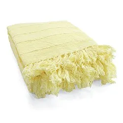 Pledd - Nalani cotton throw (lysegul)