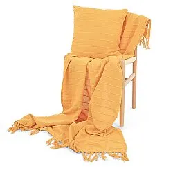 Pledd - Nalani cotton throw (oransje)