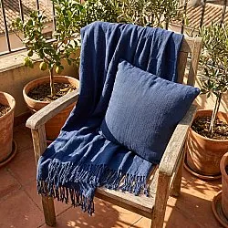 Putetrekk - Veya cotton cushion cover (marineblå)