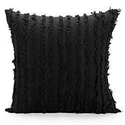 Putetrekk - Boho Linen 45 x 45 cm (svart)