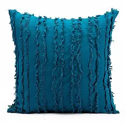 Putetrekk - Boho Linen 45 x 45 cm (blå)