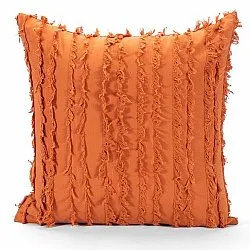 Putetrekk - Boho Linen 45 x 45 cm (oransje)