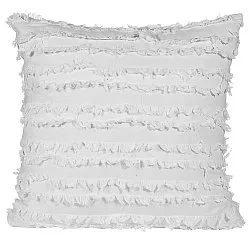 Putetrekk - Boho Linen 45 x 45 cm (hvit)