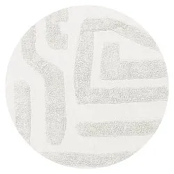 Runde tepper - Alexa Natural Cotton Shaggy (offwhite)