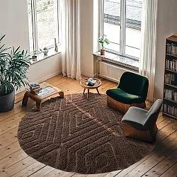Runde tepper - Amberley Natural Cotton Shaggy (brun)