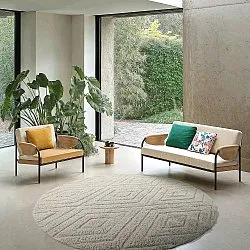 Runde tepper - Amberley Natural Cotton Shaggy (off-white)