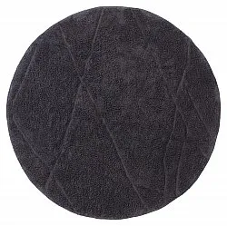 Runde tepper - Andrea Natural Cotton Shaggy (svart)
