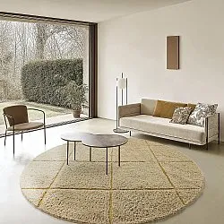 Runde tepper - Bellevue Natural Cotton Shaggy (beige/brun)
