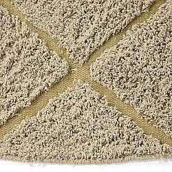 Runde tepper - Bellevue Natural Cotton Shaggy (beige/brun)