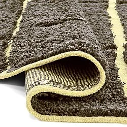 Runde tepper - Bellevue Natural Cotton Shaggy (brun/gul)