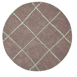 Runde tepper - Bellevue Natural Cotton Shaggy (taupe/grønn)