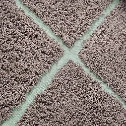 Runde tepper - Bellevue Natural Cotton Shaggy (taupe/grønn)