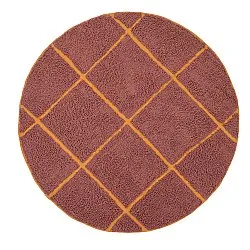 Runde tepper - Bellevue Natural Cotton Shaggy (rød/oransje)