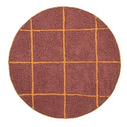 Runde tepper - Bellevue Natural Cotton Shaggy (rød/oransje)