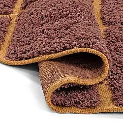 Runde tepper - Bellevue Natural Cotton Shaggy (rød/oransje)