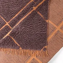 Ryetepper - Bellevue Natural Cotton Shaggy (rød/oransje)
