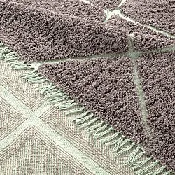Ryetepper - Bellevue Natural Cotton Shaggy (taupe/grønn)
