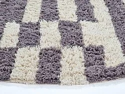 Runde tepper - Bergamo Natural Cotton Shaggy (grå/hvit)