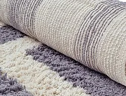 Runde tepper - Bergamo Natural Cotton Shaggy (grå/hvit)