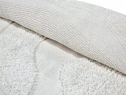 Runde tepper - Bonnie Natural Cotton Shaggy (offwhite)