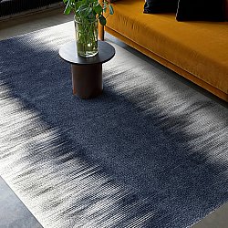 Wilton-teppe - Cara (hvit/mørkeblå)