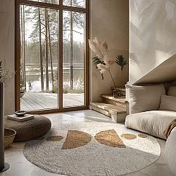 Runde tepper - Cervia Natural Cotton Shaggy (beige)