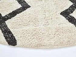 Runde tepper - Chablis Natural Cotton Shaggy (offwhite/svart)