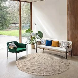 Runde tepper - Conara Natural Cotton Shaggy (beige)