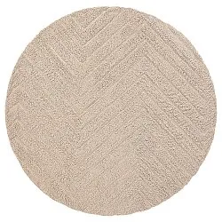 Runde tepper - Conara Natural Cotton Shaggy (beige)