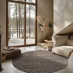 Runde tepper - Cremona Natural Cotton Shaggy (taupe)