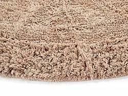 Runde tepper - Ebba Natural Cotton Shaggy (brun)