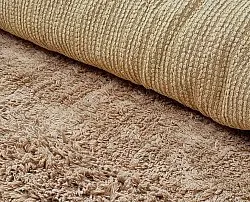 Runde tepper - Ebba Natural Cotton Shaggy (brun)