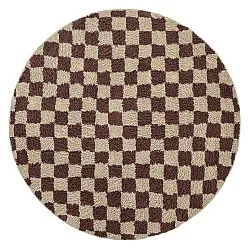 Runde tepper - Elsey Natural Cotton Shaggy (beige/brun)
